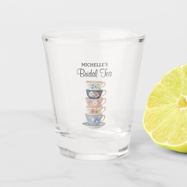 Time for Tea Bridal Shower  Schnapsglas (Vorderseite)