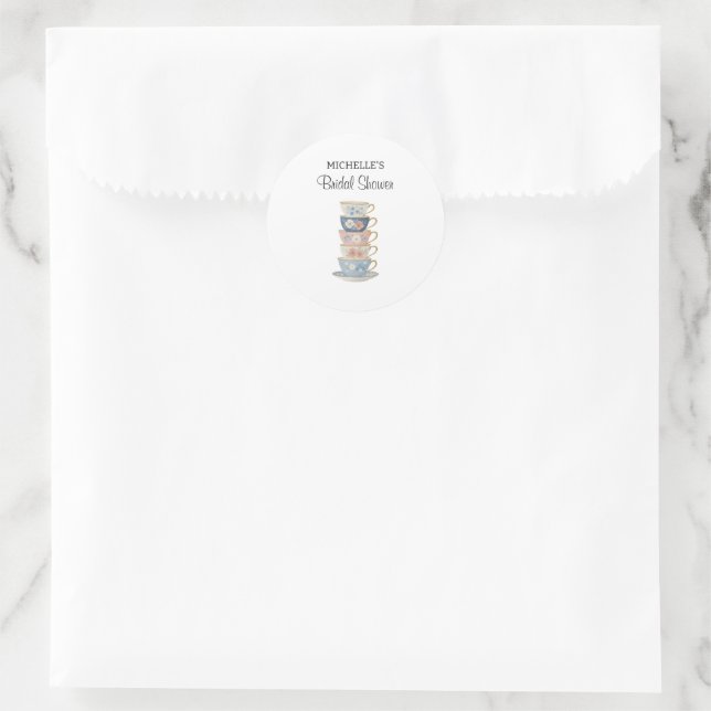 Time for Tea Bridal Shower Sticker (Tasche)