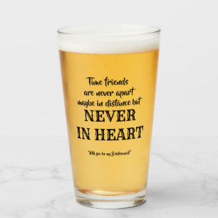 Time Friends - Vorschlag von Funny Bridesmaid Glas