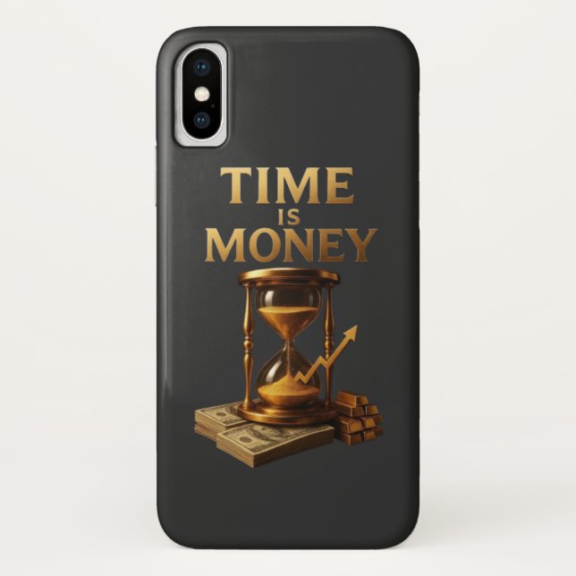 Time Is Money | Powerful Motivational Design Case-Mate iPhone Hülle (Rückseite)