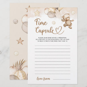 Time Kapsel Baby Bear Baby Shower Game