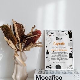 Time Kapsel Halloween Ghost 1. Geburtstagsspiel Poster