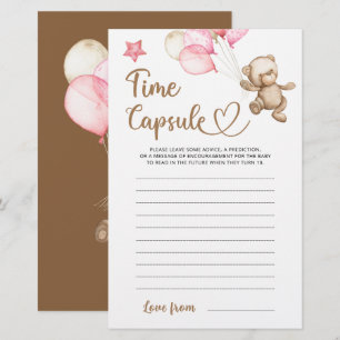 Time Kapsel Teddy Bär Baby Dusche Spiel