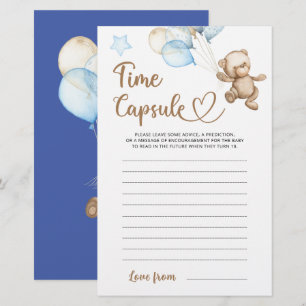 Time Kapsel Teddy Bear Baby Dusche