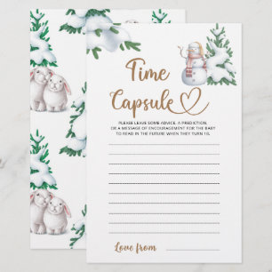 Time Kapsel Winter Baby Shower Game