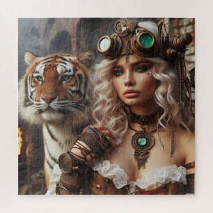 Time Machine Junges Mädchen und Tiger 80-2 Poster