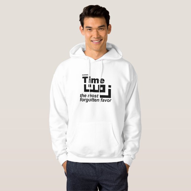 Time Man White Hoodie (Vorne ganz)