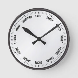 Time Management Magic Runde Wanduhr