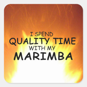 Time Marimba Square Sticker