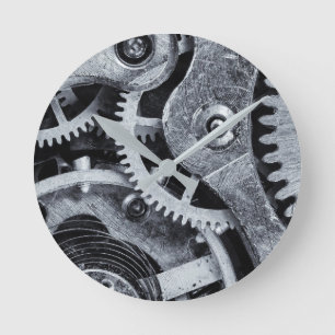 Time Piece Mechanik Runde Wanduhr