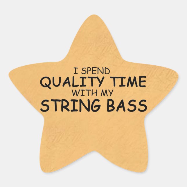 Time String Bass Star Sticker (Vorderseite)
