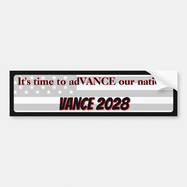 Time to adVANCE our nation JD Vance for President  Autoaufkleber (Vorne)