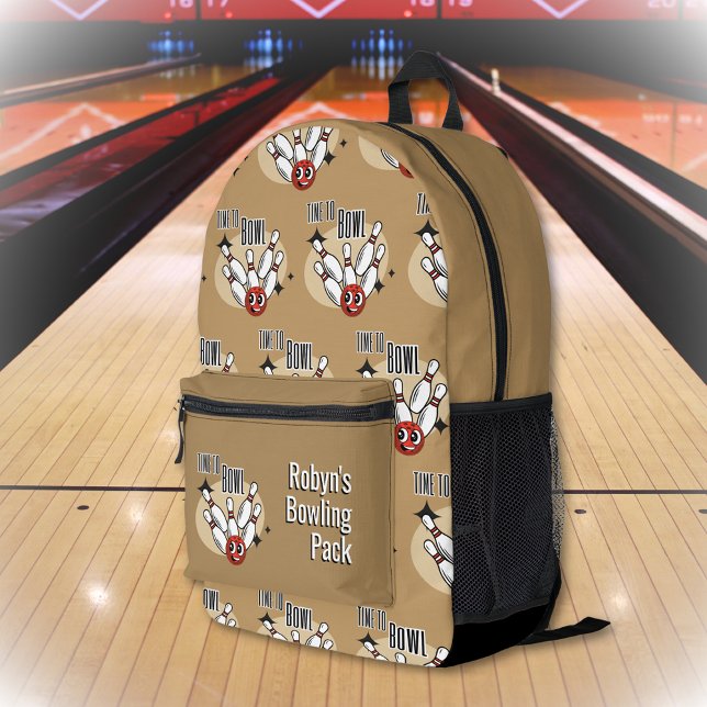 Time to Bowl Personalized Bedruckter Rucksack (Von Creator hochgeladen)