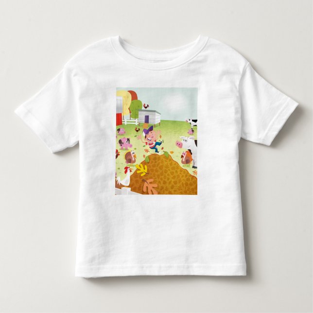Time to Count - Farmyard Kleinkind T-shirt (Vorderseite)