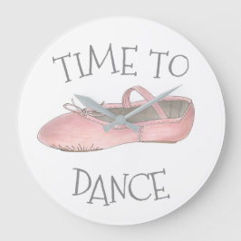 Time to Dance Ballet Showstudio Ballerina Lehrer Große Wanduhr