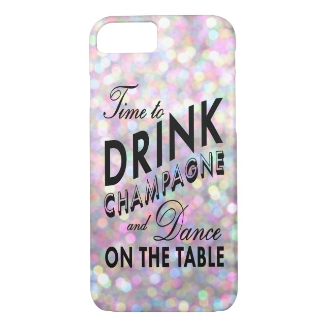Time to Drink Champagne iPhone 7 Fall in Pink Case-Mate iPhone Hülle (Rückseite)
