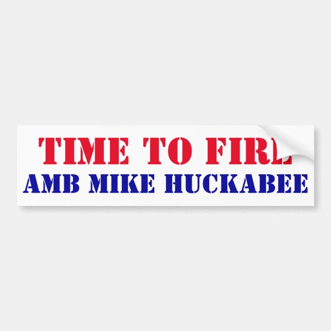 Time to Fire AMB Mike Huckabee secret mtg Pollard Autoaufkleber (Vorne)
