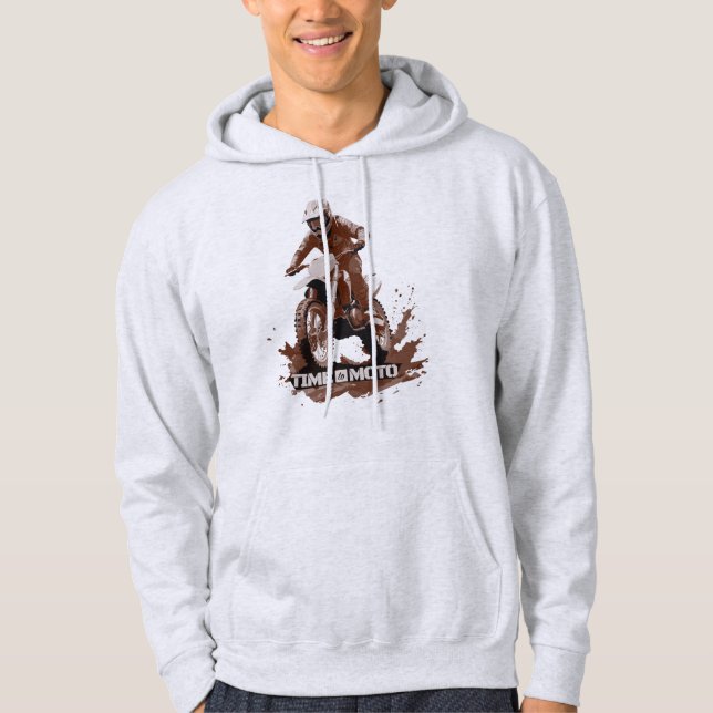 Time to Moto Dirt Bike Graphic Hoodie (Vorderseite)
