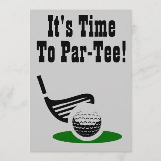 Time to Par-T-Shirt Golf 40. Geburtstag Party lade Einladung
