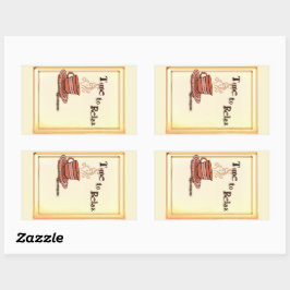 Time to Relax yellow Rectangular Sticker Label