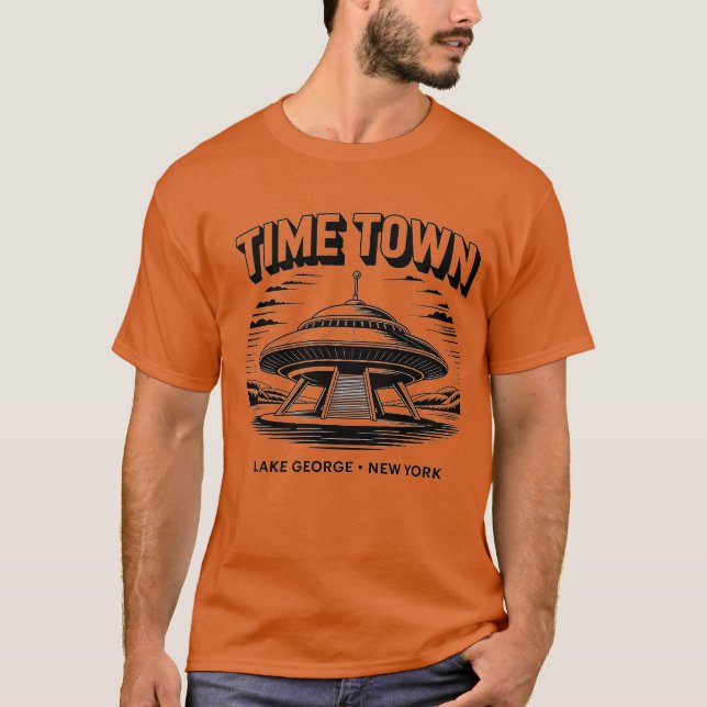 Time Town Lake George, NY Retro 80er T-Shirt (Vorderseite)
