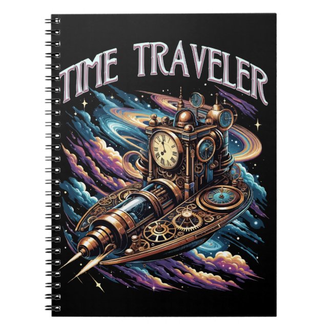 Time Traveller - Steampunk Space Adventure Notizblock (Vorderseite)