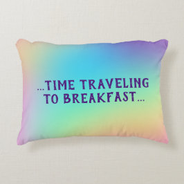 "Time Travellers To Breakfast" Coussin