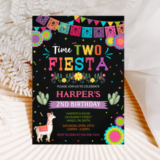 Time Two Fiesta Birthday Einladung