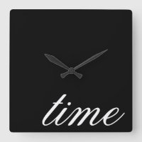 Time Typography Black and White Minimalistic