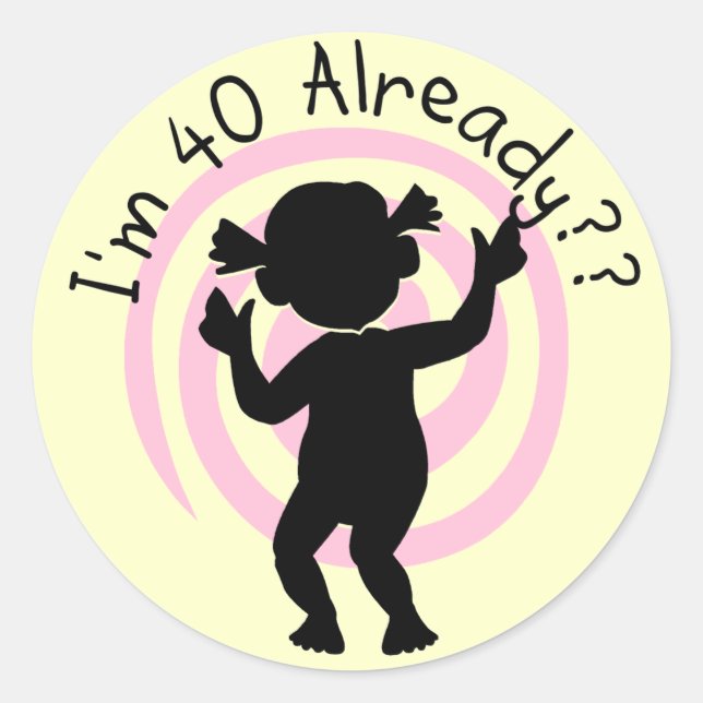 Time Warp 40 Bereits Hemden und Geschenke Runder Aufkleber (Vorderseite)