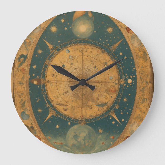 Timefall-Elegance: Die gravitationsgetriebene Wall Große Wanduhr (Vorderseite)