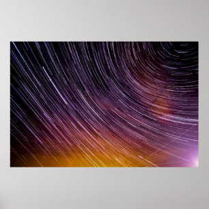 Timelapse-Foto des Sternenhimmels Poster