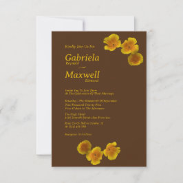 Timeless Beauty Blossom California Poppy Wedding Einladung