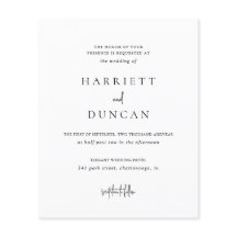 Timeless Black and White Budget Einladung zur Hoch