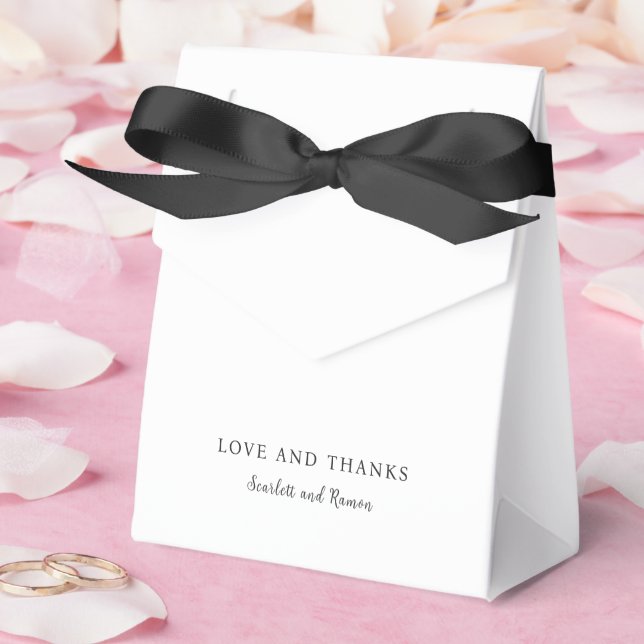 Timeless Black and White Elegant Wedding Geschenkschachtel (Hochzeit)