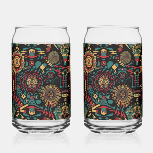 Timeless Blue "Heritage Inspiriert Patterns" Can G Dosenglas (Vorderseite)