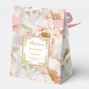 Timeless Blush Ivory Gold Wedding Danke Box Geschenkschachtel