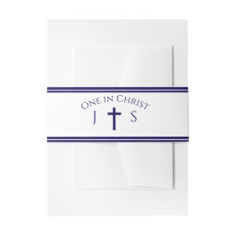 Timeless Catholic Monogrammed Einladungsbanderole