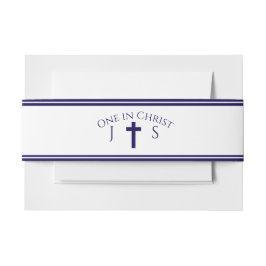 Timeless Catholic Monogrammed Einladungsbanderole