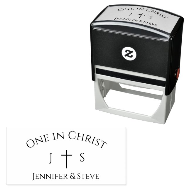 Timeless Catholic Monogrammed Permastempel (Beispiel)