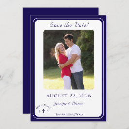 Timeless Catholic Monogrammed Wedding  Save The Date