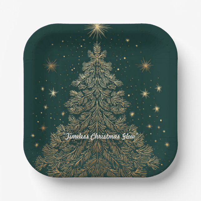 “Timeless Christmas Luxury” Pappteller (Vorderseite)