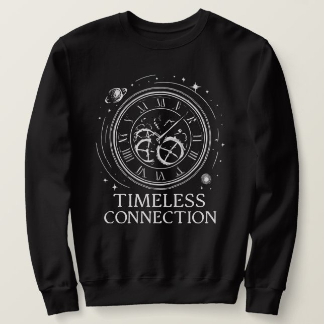 Timeless Connection: Clockwork Universe Sweatshirt (Design vorne)