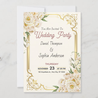 Timeless Elegance Wedding Invitation Einladung