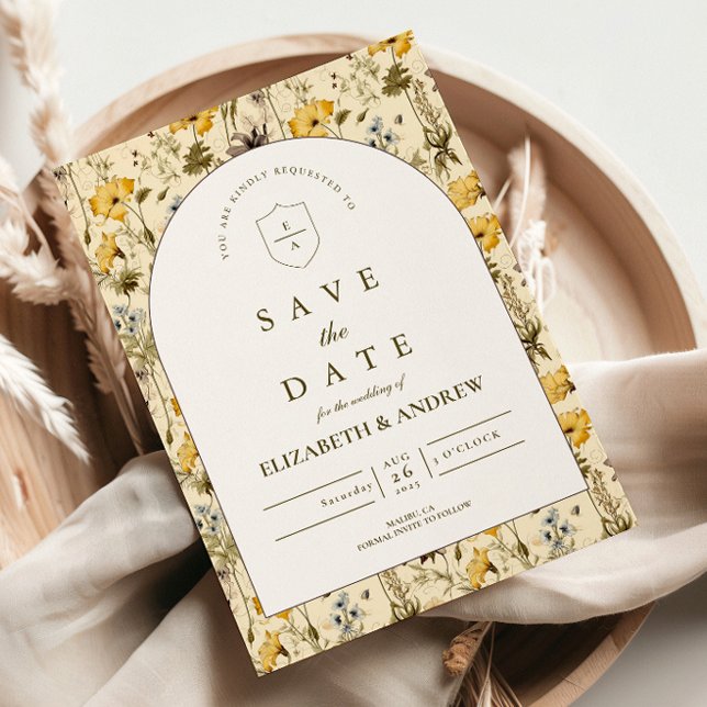 Timeless Floral Arch Wedding Save The Date (Von Creator hochgeladen)