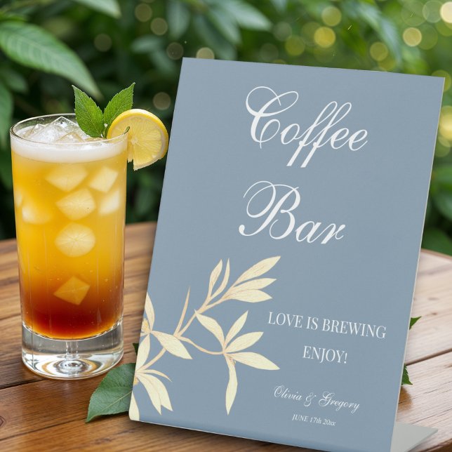 Timeless Floral Symphony Coffee Bar wedding Sockelschild (Von Creator hochgeladen)