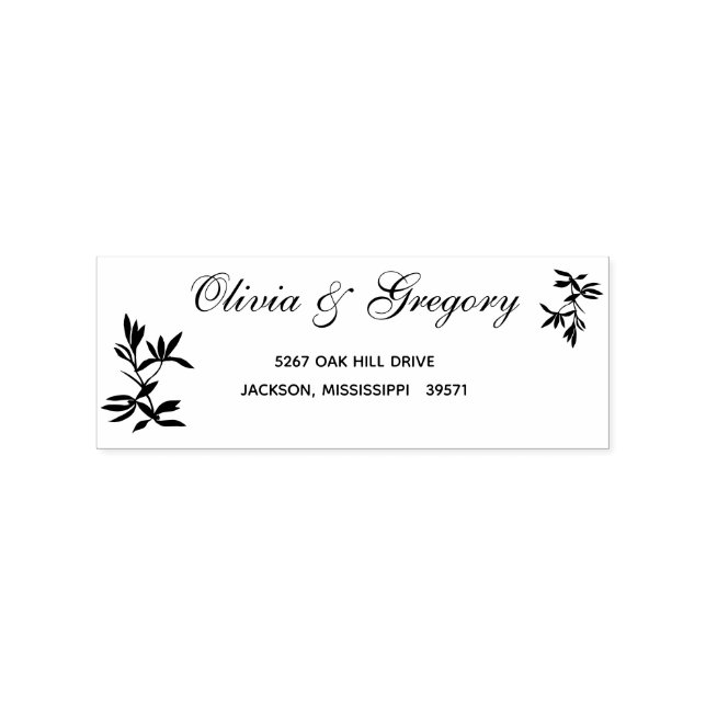 Timeless Floral Symphony in Blue Wedding Gummistempel (Prägung)