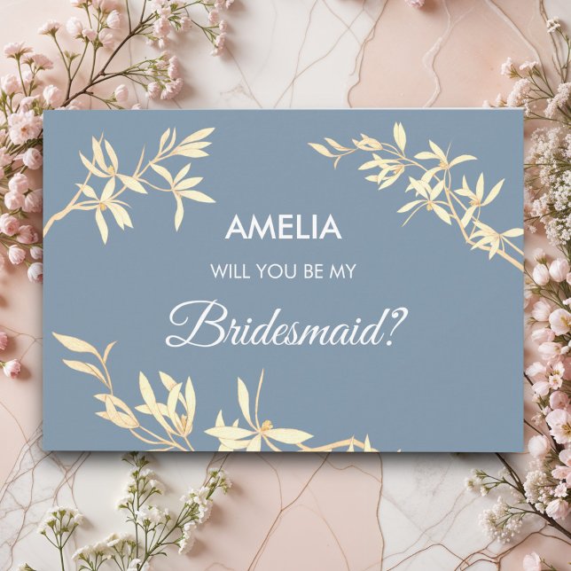 Timeless Floral Symphony Will you be my bridesmaid Einladung (Von Creator hochgeladen)