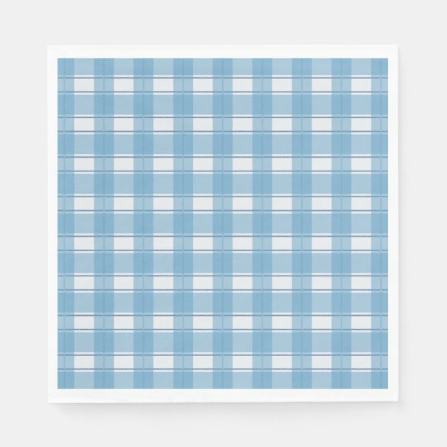 Timeless Gingham Blue Serviette (Vorderseite)