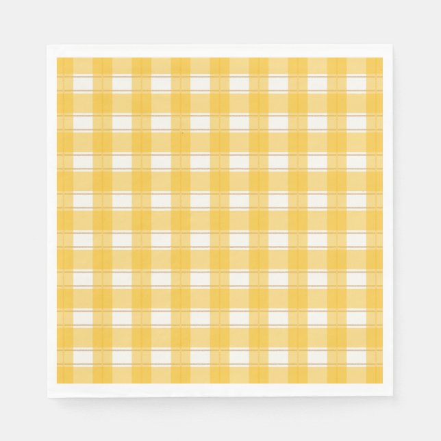 Timeless Gingham Yellow Serviette (Vorderseite)